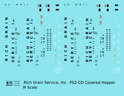Rich Grain Service, Inc. PS-2CD Covered Hopper Black Chester, Iowa