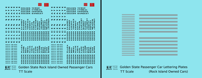 Golden State Lightweight Passenger Car Black and Silver Rock Island Owned Cars