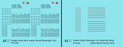 Golden State Lightweight Passenger Car Black and Silver Rock Island Owned Cars