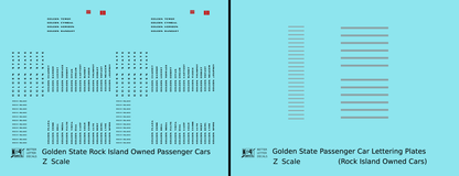 Golden State Lightweight Passenger Car Black and Silver Rock Island Owned Cars