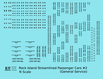 Rock Island Streamlined Passenger Car Black General Service Cars #2