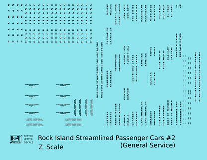 Rock Island Streamlined Passenger Car Black General Service Cars #2