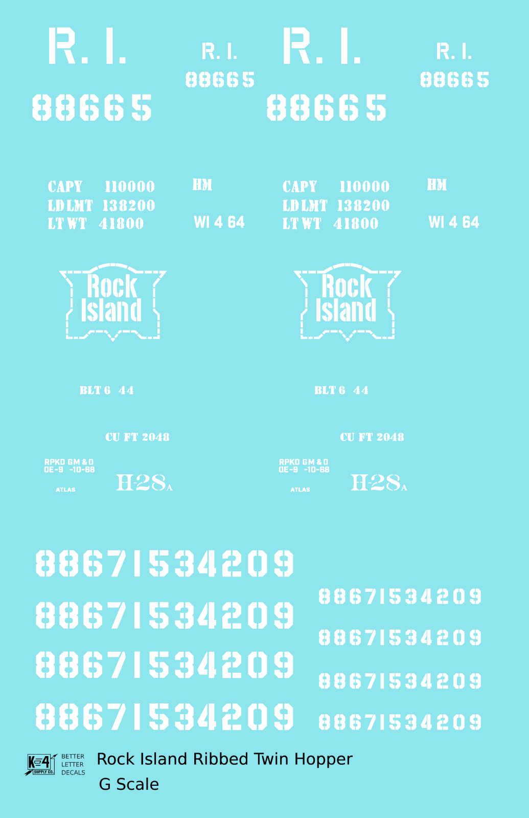 Rock Island Ribbed Twin Hopper White