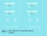 Rock Island 50 Ft Plug Door Boxcar Cushion Underframe Insulated