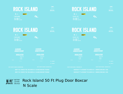 Rock Island 50 Ft Plug Door Boxcar Cushion Underframe Insulated