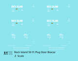 Rock Island 50 Ft Plug Door Boxcar Cushion Underframe Insulated