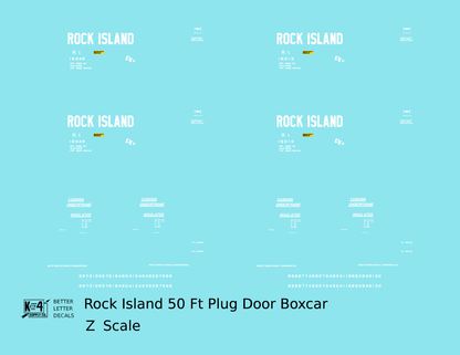 Rock Island 50 Ft Plug Door Boxcar Cushion Underframe Insulated