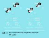Rock Island 40 Ft Boxcar White Rocket Freight