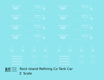 Rock Island Refining Co Duncan Oklahoma Tank Car White
