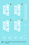 Rock Island 40 Ft Boxcar White Slant Lettering