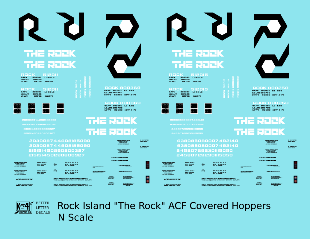 Rock Island ACF Covered Hopper White and Black