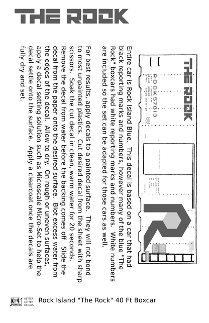 Rock Island 40 Ft Boxcar Black and White The Rock