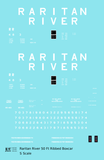 Raritan River 50 Ft Ribbed Boxcar White  - Decal - Choose Scale