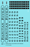 Raritan River Diesel Locomotive and Caboose  - Decal - Choose Scale