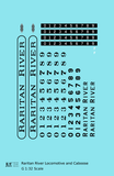 Raritan River Diesel Locomotive and Caboose  - Decal - Choose Scale