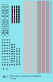 Raritan River Diesel Locomotive and Caboose  - Decal - Choose Scale
