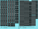 Railroad Roman Numberboards  White On Black Steam Or Diesel
