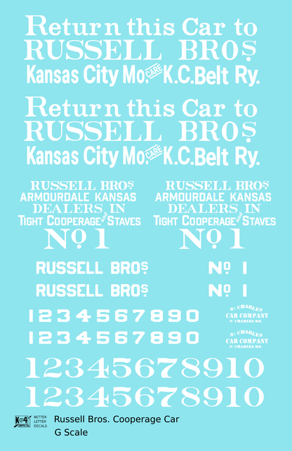 Russell Bros 36 Ft Cooperage Barrel Car White
