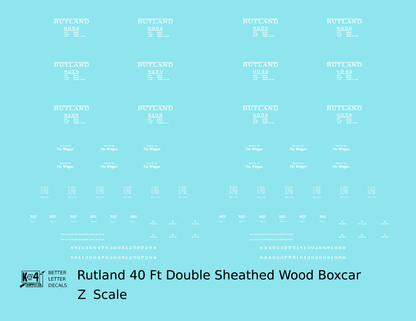 Rutland 40 Ft Double Sheathed Wood Boxcar White Route Of the Whippet