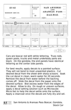 San Antonio and Aransas Pass Boxcar, Stock Car and Gondola White  - Decal