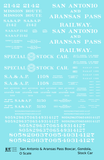 San Antonio and Aransas Pass Boxcar, Stock Car and Gondola White  - Decal Sheet
