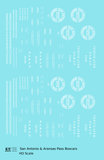San Antonio and Aransas Pass 34 Ft Boxcars White Circle Herald - Decal - Choose Scale