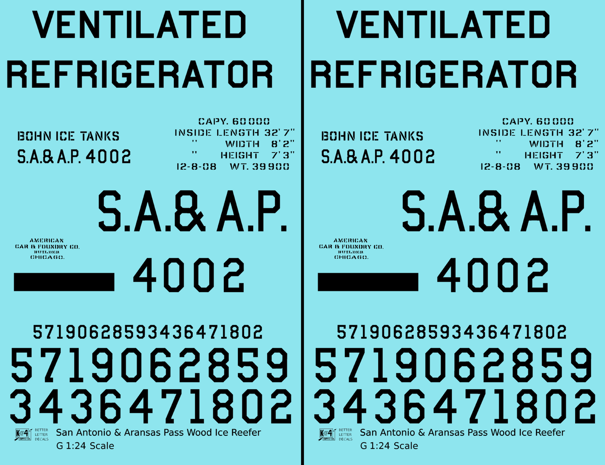 San Antonio and Aransas Pass Bohn Patent Ice Reefer Black