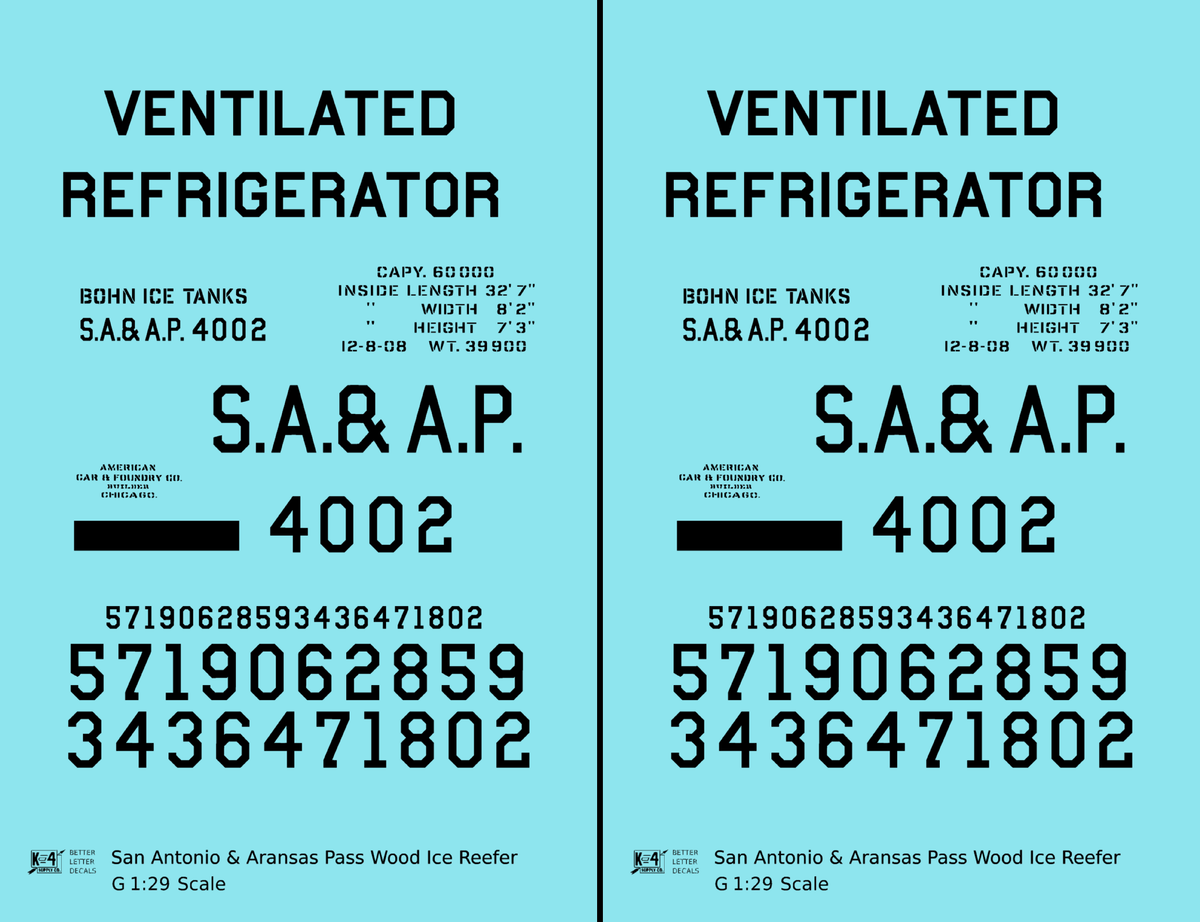 San Antonio and Aransas Pass Bohn Patent Ice Reefer Black