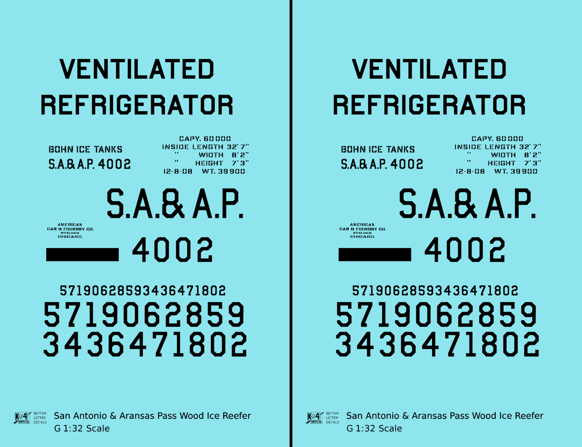 San Antonio and Aransas Pass Bohn Patent Ice Reefer Black