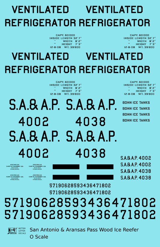 San Antonio and Aransas Pass Bohn Patent Ice Reefer Black