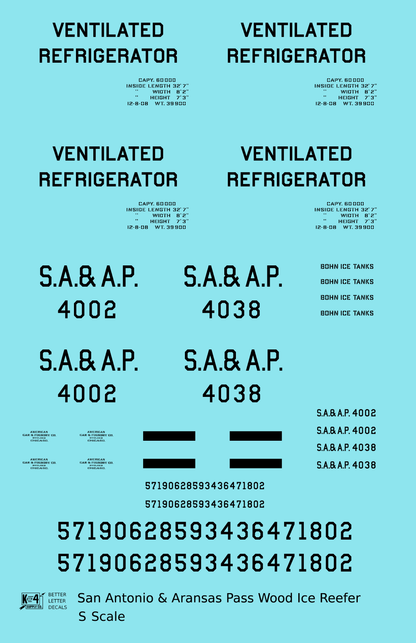 San Antonio and Aransas Pass Bohn Patent Ice Reefer Black
