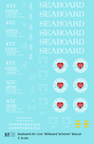 Seaboard Air Line Billboard Scheme 40 / 50 Ft Boxcar White and Red