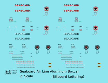 Seaboard Air Line Aluminum 40 Ft Boxcar Red and Black Late Scheme