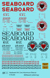 Seaboard Air Line Aluminum 40 Ft Boxcar Red and Black Late Scheme - Decal Sheet