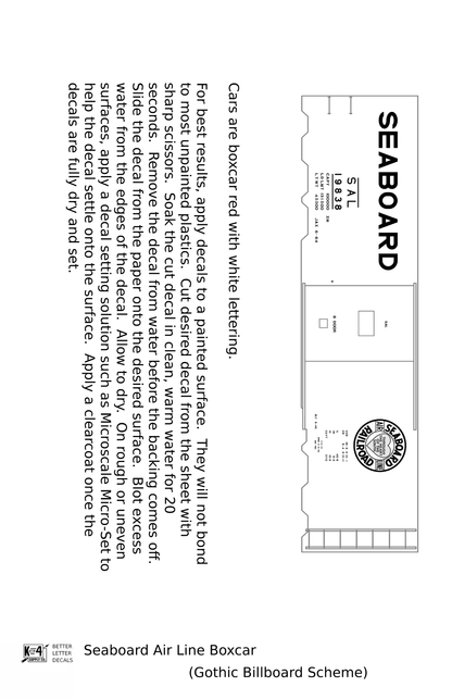Seaboard Air Line 40 Ft Steel Boxcar White Late Scheme