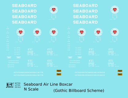 Seaboard Air Line 40 Ft Steel Boxcar White Late Scheme