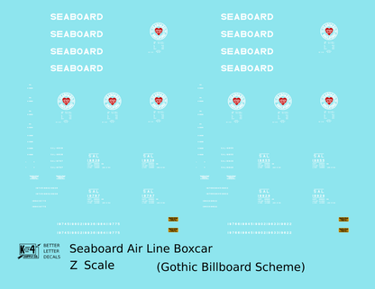 Seaboard Air Line 40 Ft Steel Boxcar White Late Scheme
