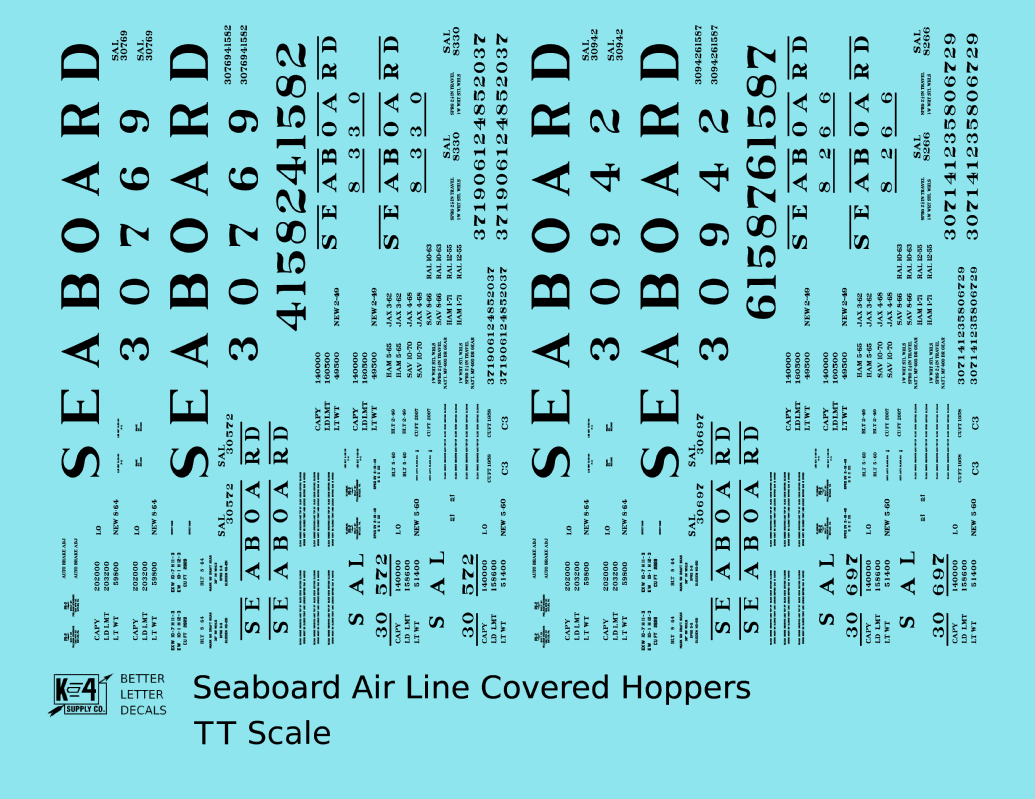 Seaboard Air Line Covered Hopper Black