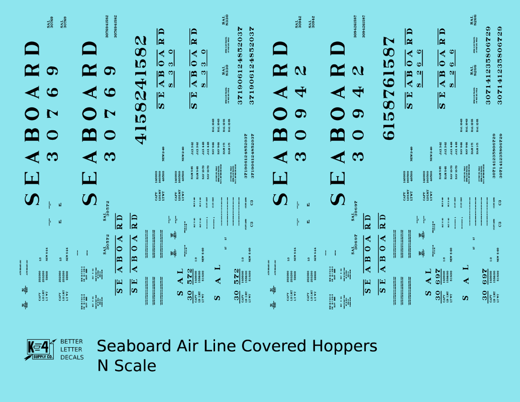 Seaboard Air Line Covered Hopper Black