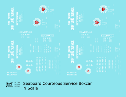 Seaboard Air Line Courteous Service Boxcar White and Red