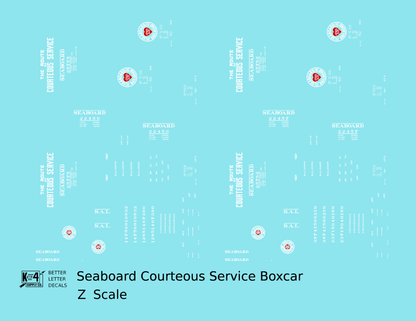 Seaboard Air Line Courteous Service Boxcar White and Red