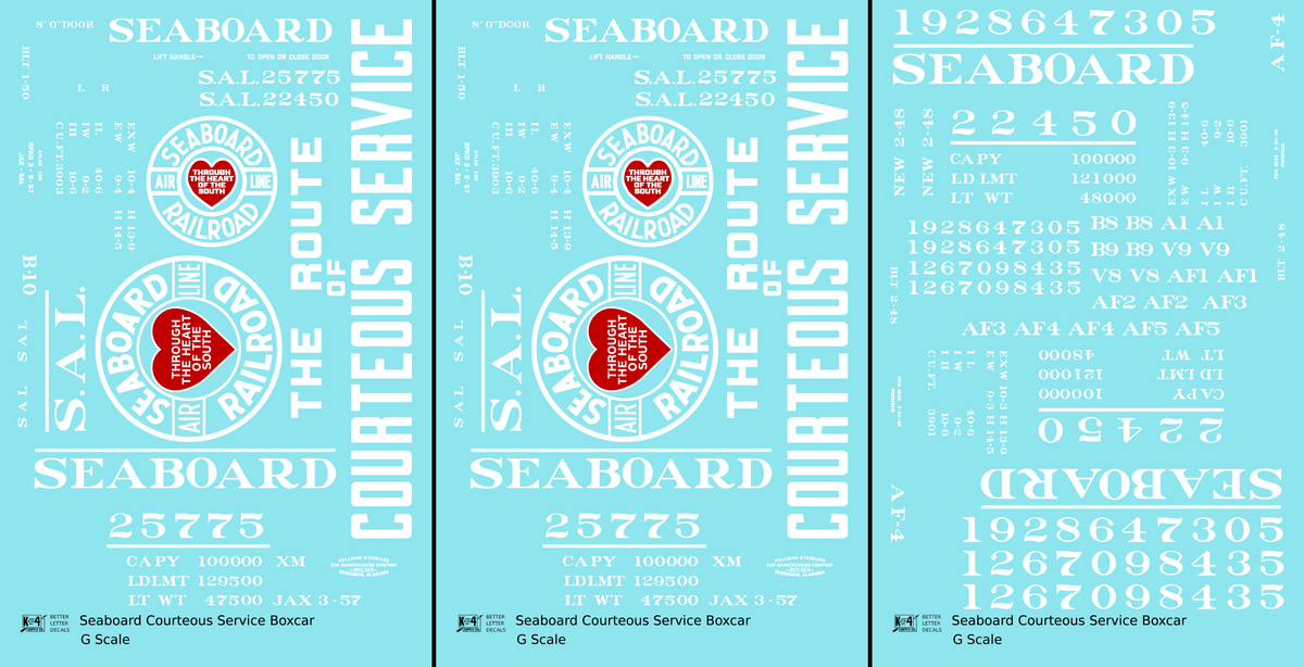 Seaboard Air Line Courteous Service Boxcar White and Red