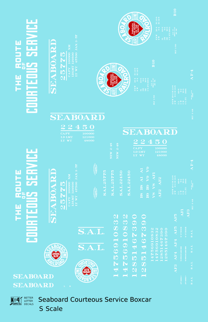 Seaboard Air Line Courteous Service Boxcar White and Red