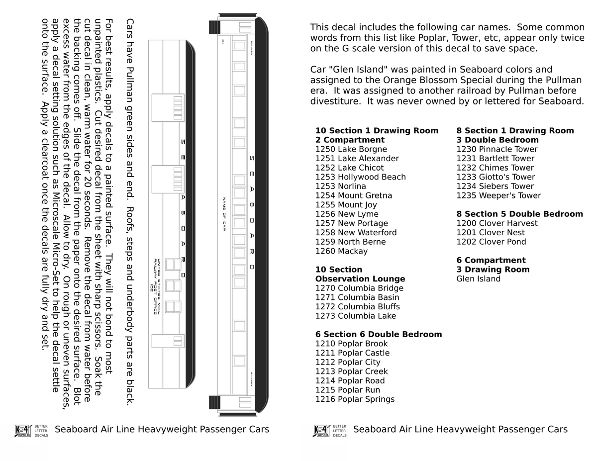 Seaboard Air Line Heavyweight Passenger Car Dulux Gold