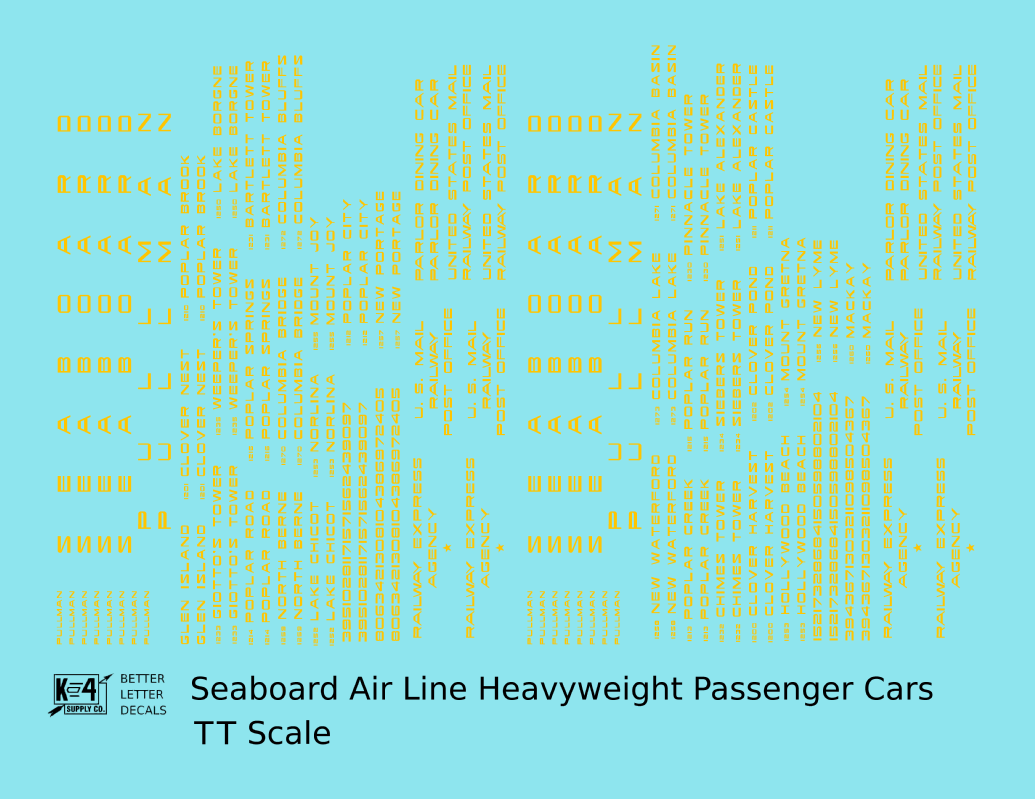 Seaboard Air Line Heavyweight Passenger Car Dulux Gold