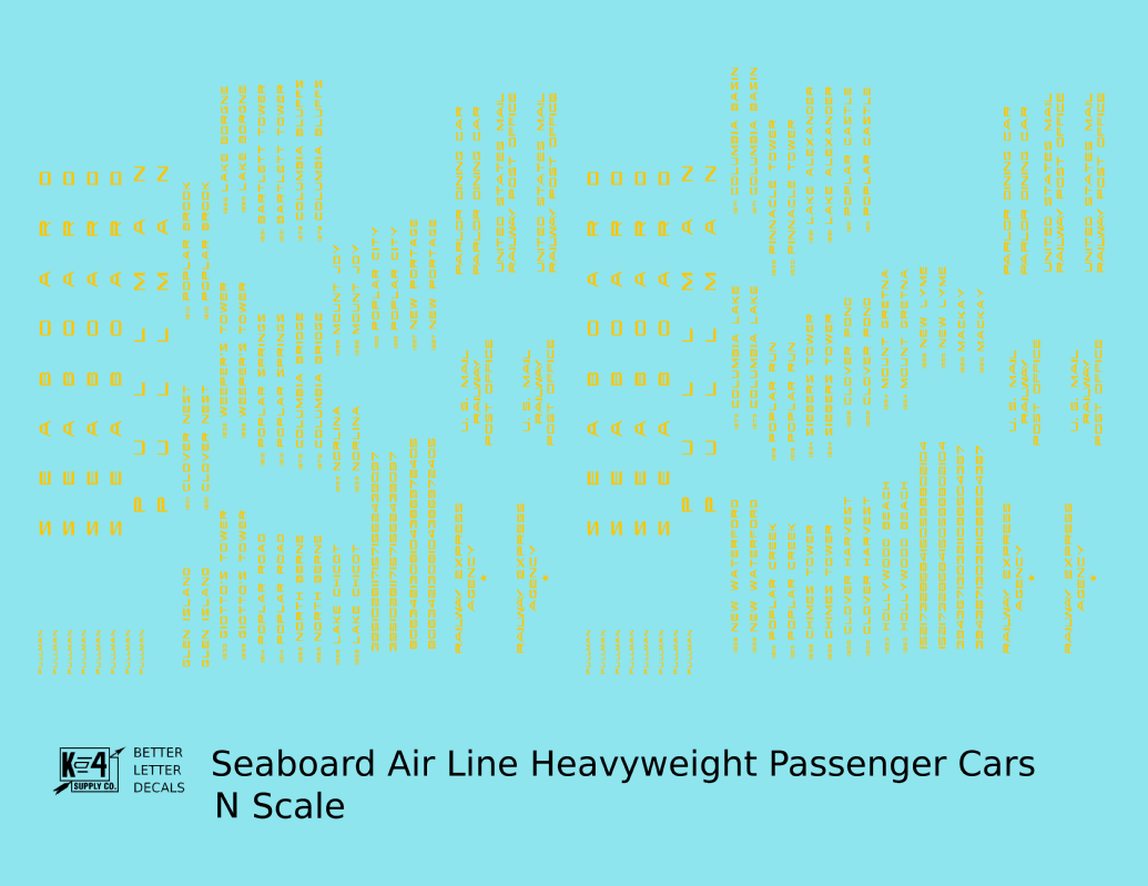 Seaboard Air Line Heavyweight Passenger Car Dulux Gold
