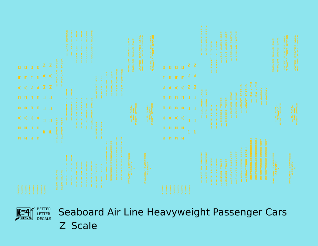 Seaboard Air Line Heavyweight Passenger Car Dulux Gold