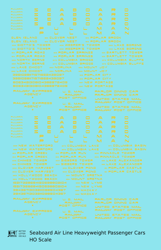 Seaboard Air Line Heavyweight Passenger Car Dulux Gold