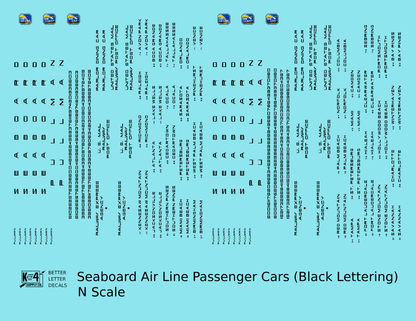 Seaboard Air Line Streamlined Passenger Car Black