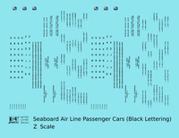 Seaboard Air Line Streamlined Passenger Car Black